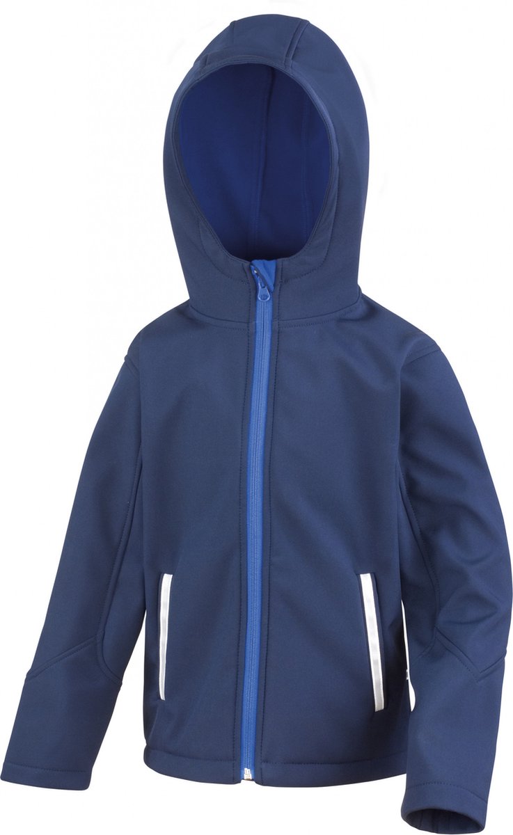 Result Junior TX Performance Hooded Soft Shell Jacket RT224J /Royal 7-8 Marineblauw