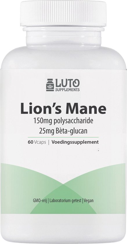 Lion's Mane - 1000mg per dag dosering - Vegan - 60 Capsules - Pruikzwam /...