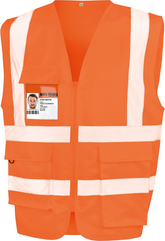 Regatta Heavy Duty Polycotton Security Vest RT477 - Fluorescent Orange - L