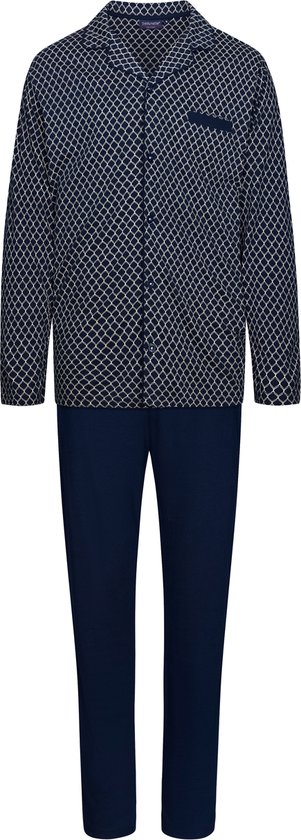 Pastunette Heren Pyjamaset Graphic - Blauw - Katoen/Modal - Maat L
