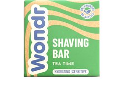 WONDR shaving bar - Tea Time - gevoelige & droge huid - verzorgend - voor hem&haar - 80g
