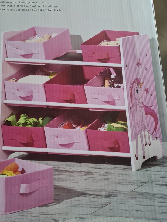 Livarno home Étagère de Rangement pour Enfants - Rose - 65 x 60 x 30 cm