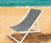Strandstoel Inklapbaar - Strandstoel Opvouwbaar - Strandstoel Volwassenen - Strandstoel Verstelbaar - Antraciet