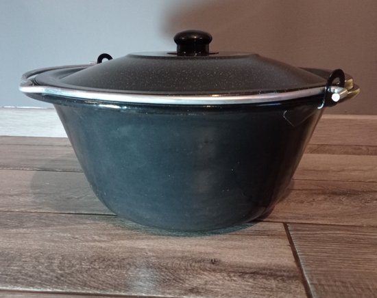 KOOKPAN, met gratis DEKSEL, inhoud 8l. Hongaarse ketel. Voor ook driepoot. — afbeelding 3