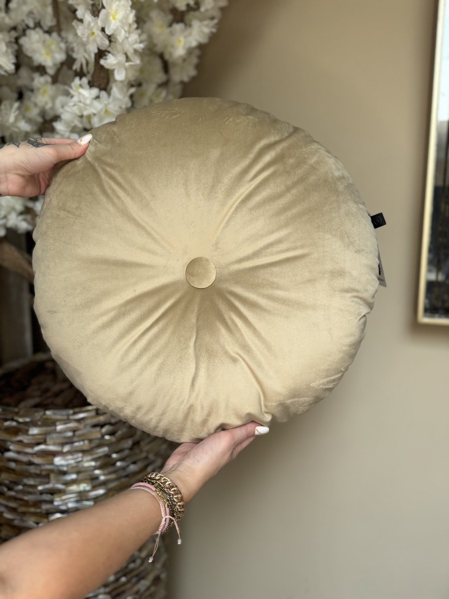 Overseas Enzo Round Kussen - Beige