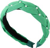 Emilie collection - haarband - groen - parels - diadeem