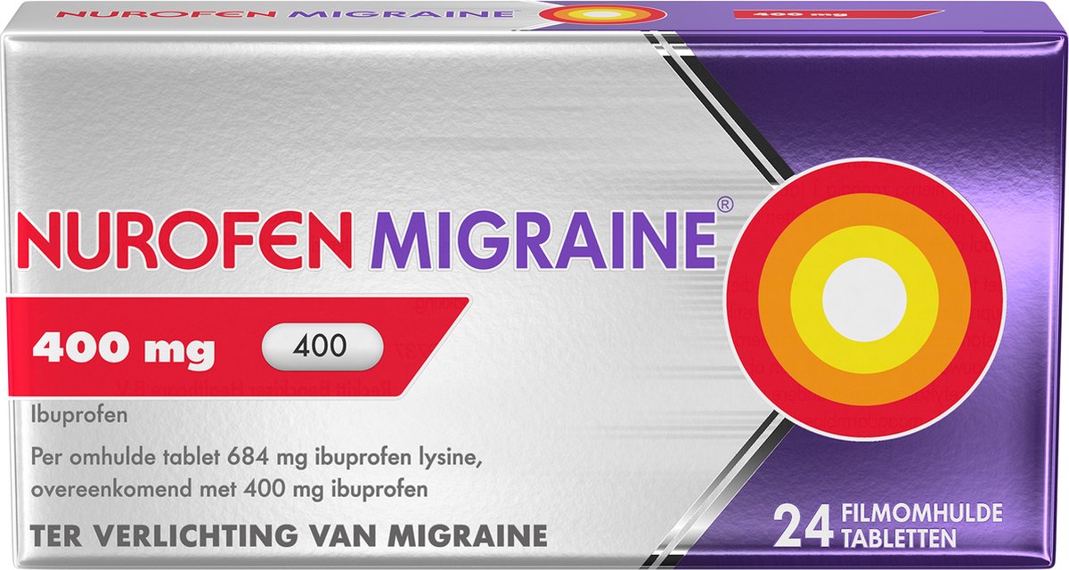 Goedkoopste Nurofen Migraine 400mg - 2 x 24 tabletten
