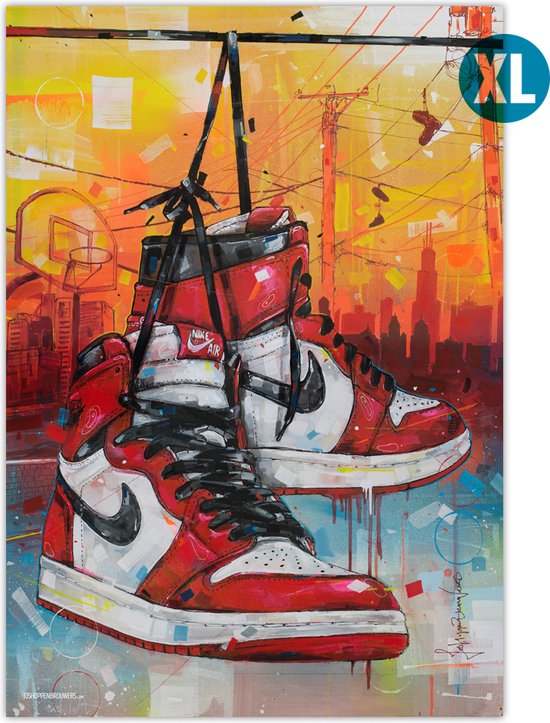 Sneaker poster powerlines Chicago 70x100 cm