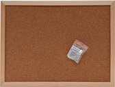 SOHO Prikbord – Prikbord van kurk – Prikbord met houten omlijsting – Prikbord inclusief punaises – 40 x 60 cm