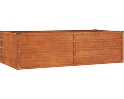 vidaXL - Plantenbak - verhoogd - 160x80x45 - cm - cortenstaal - roestig