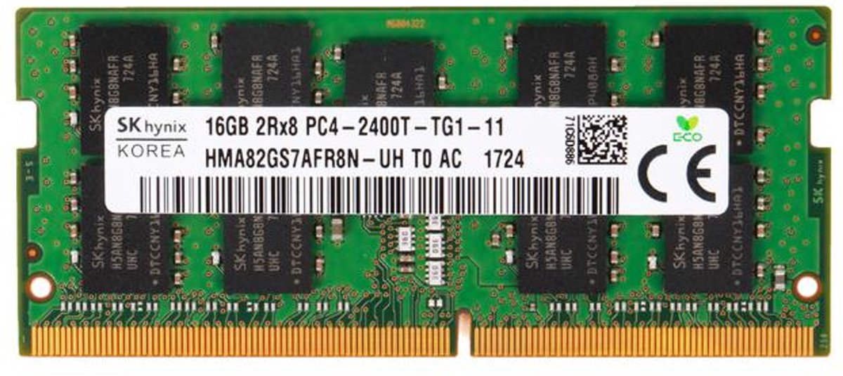 SK hynix HMA82GS7AFR8N-UH T0 16GB LAPTOP RAM MODULE DDR4 2400MHZ, 16 GB, 1 x 16 GB, DDR4, 2400 MHz, 260-pin SO-DIMM