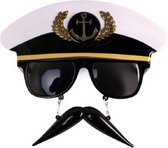 Bril kapitein met snorretje - Snorbril kapitein feest