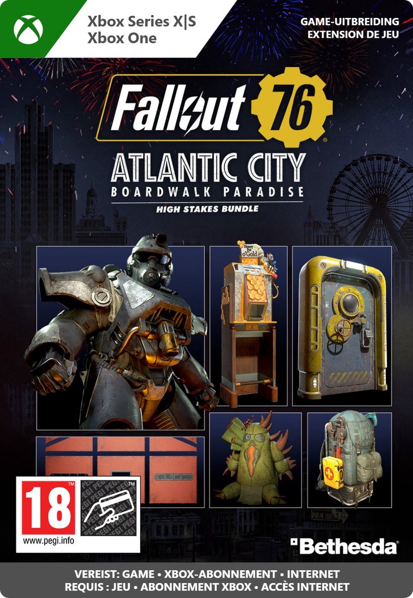 Fallout 76: Atlantic City High Stakes Bundle - Xbox Series X|S/Xbox One - Add-on Download op Prijzenvolger.com