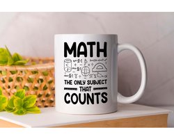 Mok Math The Only Subject That Counts - FamilyFirst - Gift - Cadeau - LoveMyFamily - GezinEerst - FamilieLiefde - Mom - Sister - Dad - Brother - Mama - Broer - Vader - Zus - anime - Teacher