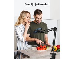 Tablet Houder Metalen Zwanenhals 360° Rotatie Tablet Standaard Compatibel met iPad Pro Air Mini 11 12.9 Galaxy Tab S9+ S9 A7 Redmi Pad Huawei MatePad iPhone 15 Pro Max enz.