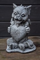 Dragon, Amour, statue en béton (jardin), Ilse's