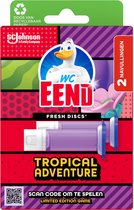 WC Eend Fresh Discs Navulling Duo Tropical Adventure 72 ml