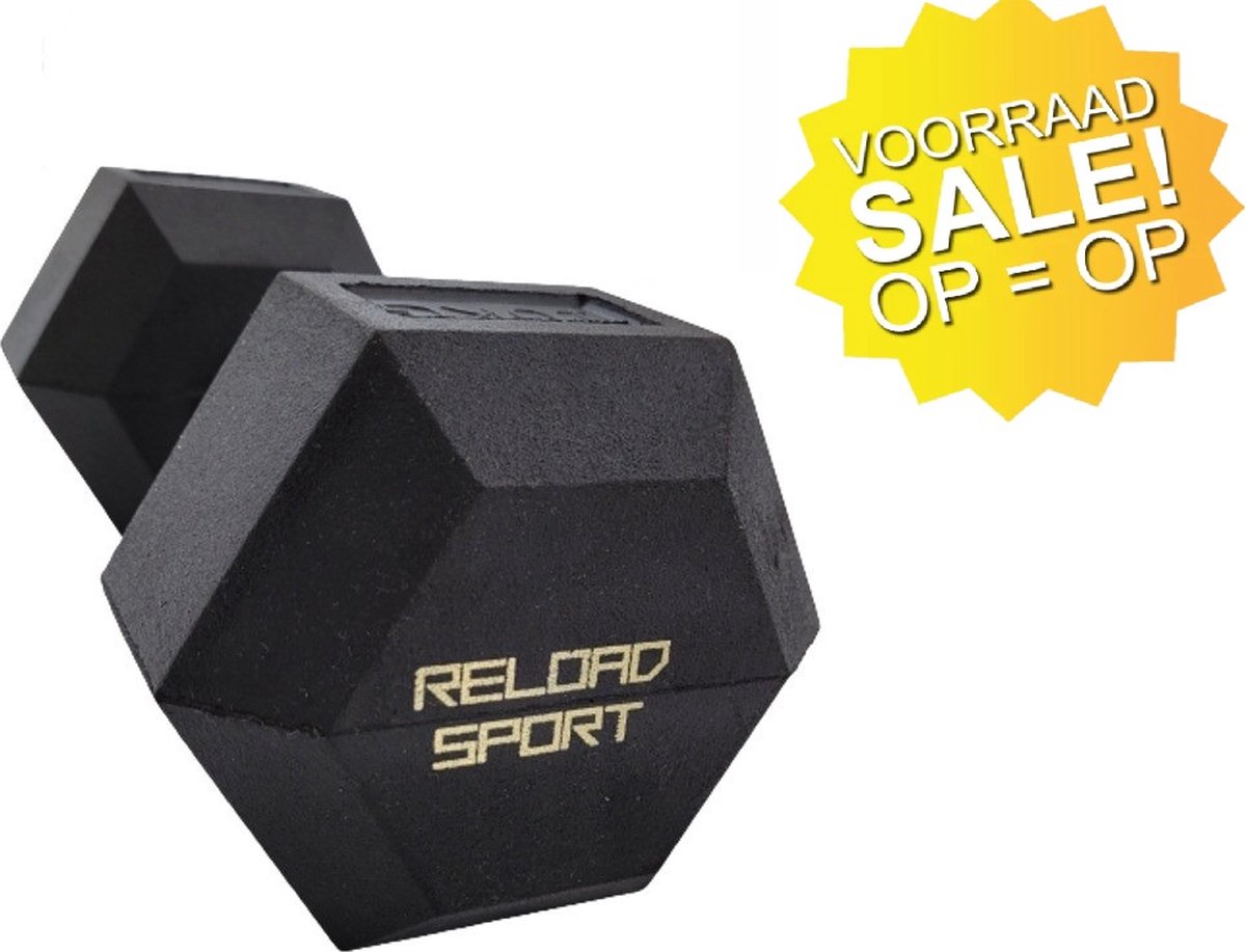 ReloadSport - Hex dumbbell set 30KG - 2x 15KG - Hexagon Dumbbells - Fitness - Dumbbells - (2 stuks) - januari - sale