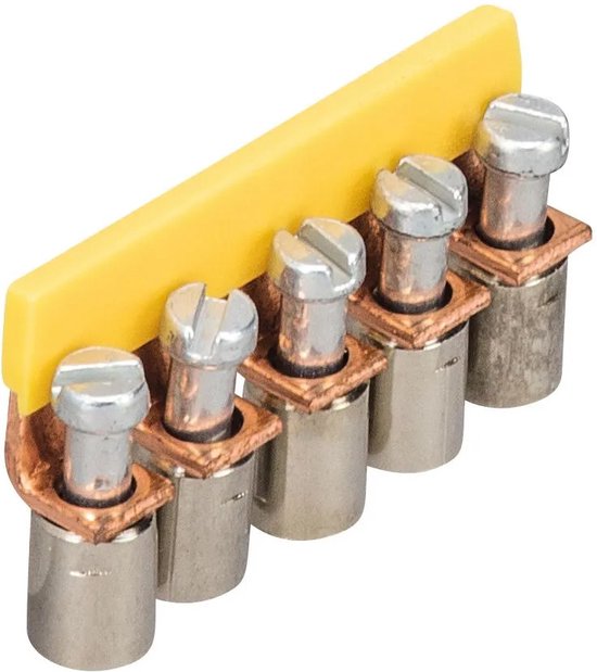 Pont de connexion 5 pôles - isolé - 4mm² - A vis - 32A 230V - Par 1 pièce(s)
