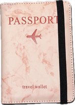 Protège-passeport avec blocage du signal RFID - Rose marbré