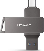 USAMS 16GB Usb Stick met Type C + USB 3.0 Dual Flash drive memory stick 2 in 1 OTG (On The Go)