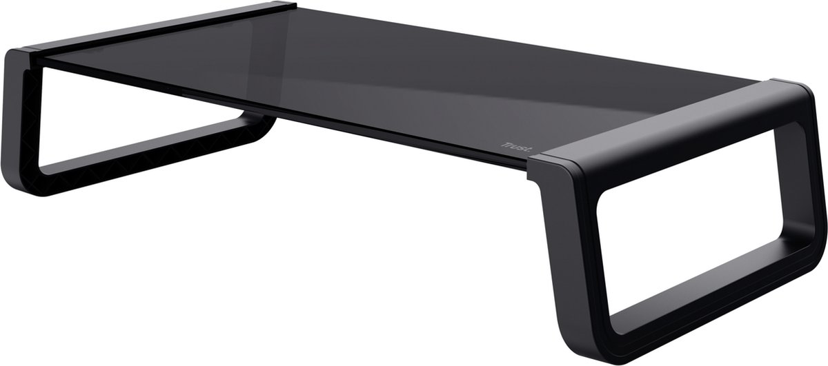 Trust Monta - Monitor standaard - Verhoger - Glas - Zwart
