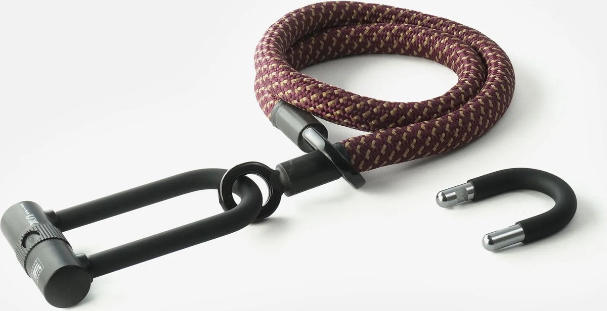 TEXLOCK eyelet - U/X lock - Fietsslot - ART2 - M - 120 cm - Rood