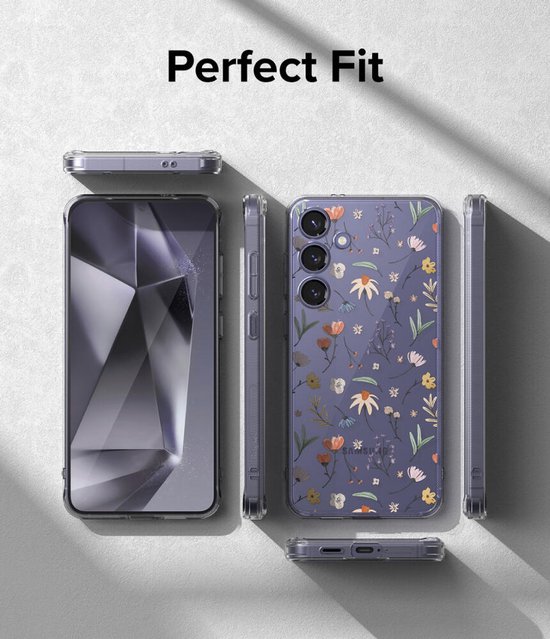 Design de Fusion Ringke | Coque adaptée au Samsung Galaxy S24 | Couverture arrière avec revêtement anti-rayures | Norme militaire | Fleurs sèches