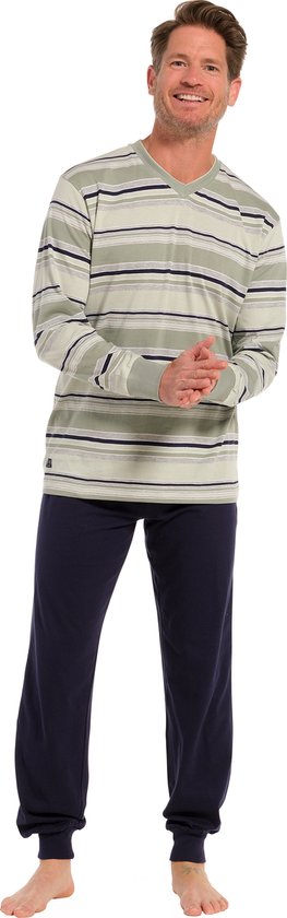 Pastunette Ensemble Pyjama Homme Summertime - Vert/ Blauw - Katoen - Taille XL