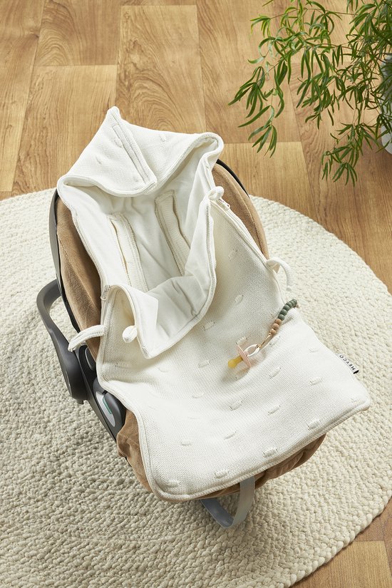 Meyco Baby Knots voetenzak - offwhite - 40x82cm van Meyco — afbeelding 4