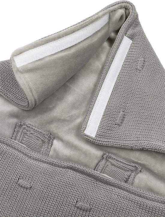 Meyco Baby Knots voetenzak - grey - 40x82cm van Meyco — afbeelding 3