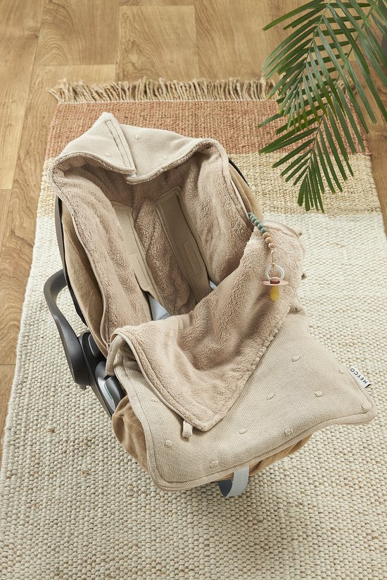 Meyco Baby Mini Knots voetenzak - sand - 40x82cm van Meyco — afbeelding 4