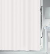 MSV Douchegordijn met ringen - wit - gerecycled peva kunststof - 180 x 180 cm - wasbaar - Voor bad en douche