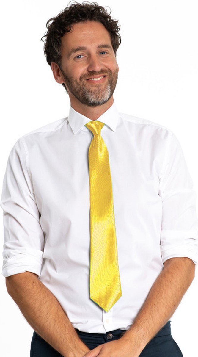 Partychimp Cravate Jaune Fluo 50 Cm Déguisements Wear Homme - Jaune Fluo -  Polyester