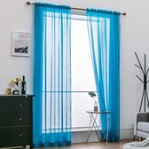 Transparante raamgordijnen, Glad, Elegant, voor Ramen/Gordijnen/behandeling voor Slaapkamer, Woonkamer, 215 X 140cm