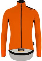 Santini Fietsjack Winter Heren Oranje Zwart - Vega Extreme Winter Jacket Orange Fluo - S