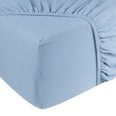 Hoeslaken flanelle - 100% coton - 140x200 - bleu clair