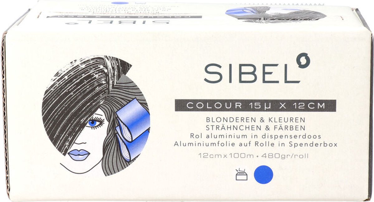 Sibel Aluminium Folie Blauw 12cmx100m
