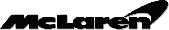 McLaren - Logo - Metaalkunst - Zwart - 100 x 14,7 cm - Auto Decoratie - Muur Decoratie- Man Cave - Cadeau voor man- Inclusief ophangsysteem