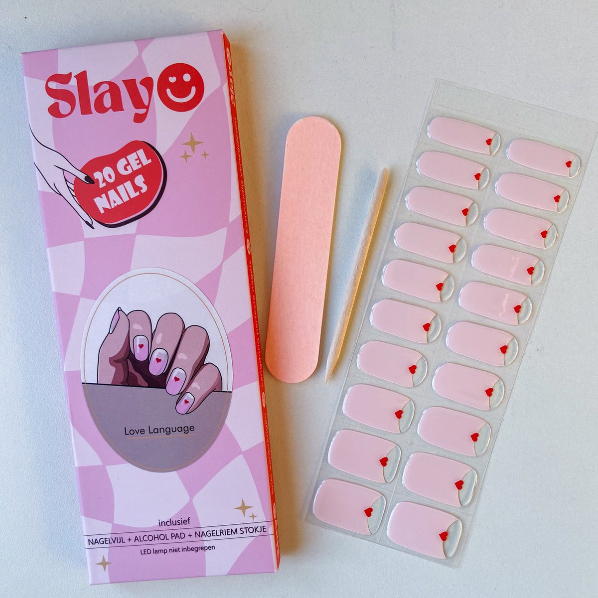 Slayo© - Gellak Stickers - Love Language - UV lamp gelnagels - Nagelstickers - Gel Nail Wrap - Nail Art Stickers - Nail Art - Gellak Nagels - Gel Nagel Stickers - Nail Wraps - LED/UV lamp nodig