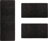 Karat Slaapkamen vloerkleed - Barcelona - Zwart - 1 Loper 67 x 330 cm + 2 Loper 67 x 130 cm