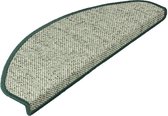 Tapis d'escalier Karat - Sabang - Aspect sisal - Auto-adhésif - Vert - Demi-rond - 23,5 x 65 cm