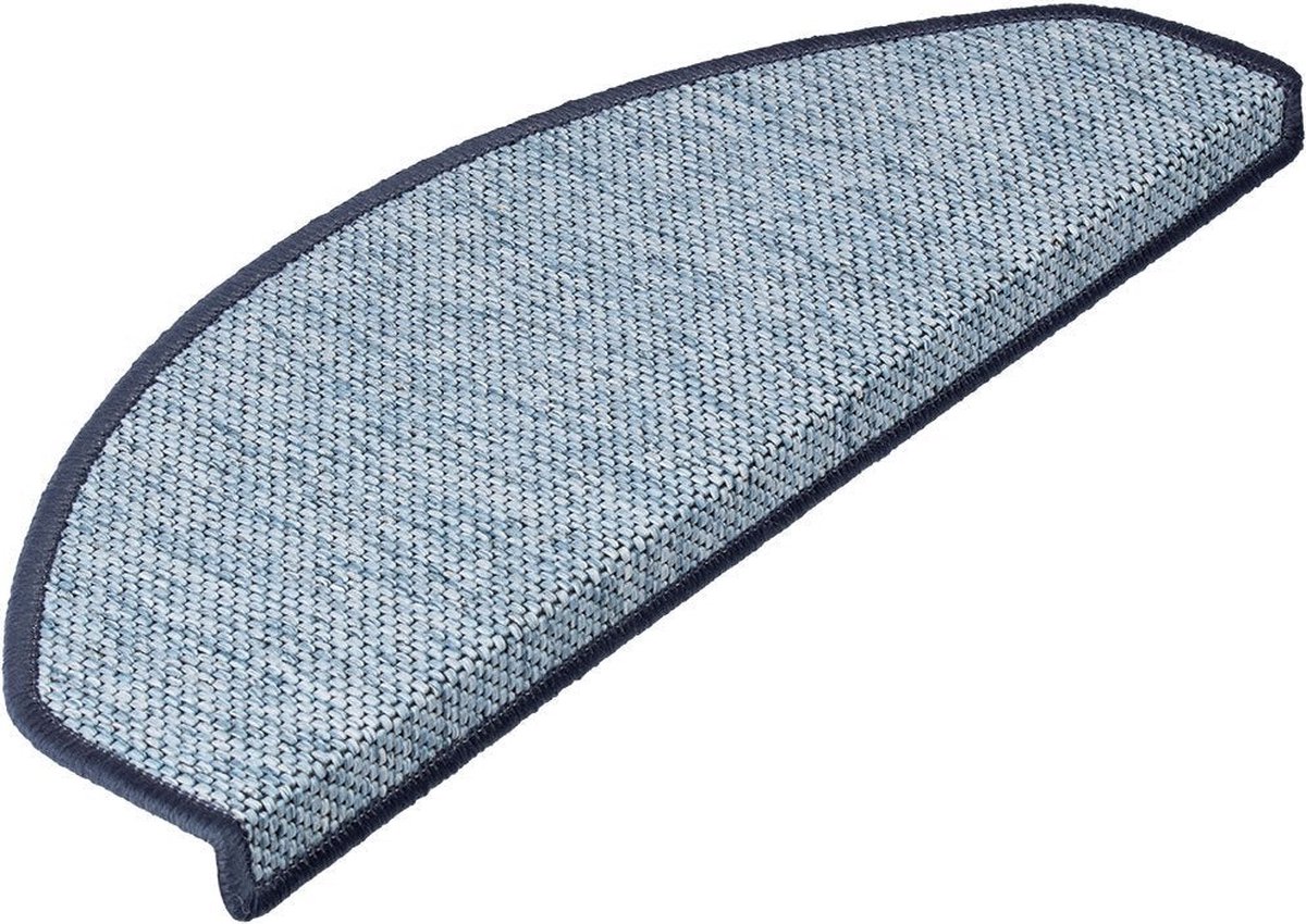 vidaXL Trapmatten 15 st 65x21x4 cm lichtgrijs en blauw met rechthoekige