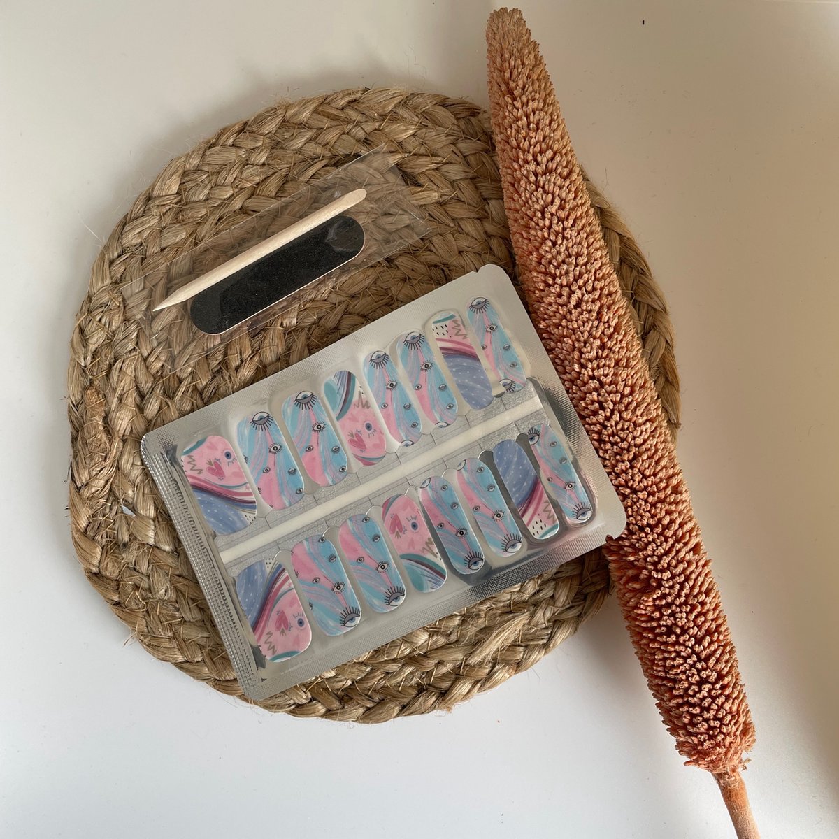 NailWrapz - Pink Vision - Nagel wraps - nagelstickers- geen UV lamp nodig - Thuis manicure
