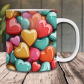Mug Cadeau Saint Valentin Hartjes - Mug avec texte - Cadeau anniversaire - Cadeau pour femme - Mug à café - Cadeaux rigolos - Cadeau pour homme - Cadeau homme - Cadeau femme - Mugs et tasses - Cadeau Vaderdag ou fête des mères - Cadeau anniversaire