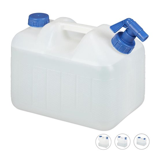 Relaxdays 25 l water jerrycan - kraantje - voor drinkwater - BPA-vrij - camping - auto - wit van Relaxdays — afbeelding 4