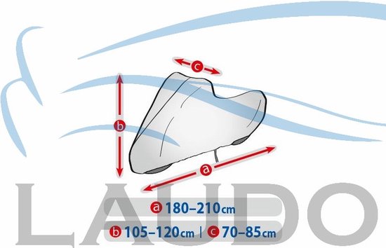 Fietshoes maat XXL cover bescherming tbv fiets met lengte 180-210cm hoogte 105-120cm breedte 70-85cm pasvorm en waterdicht van FIETSHOES — afbeelding 3