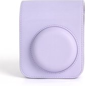 Étui en cuir PU Somstyle avec sangle de transport adapté pour Instax Mini 12 - Violet clair