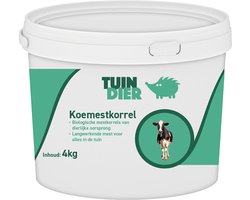 Koemest | TUIN-DIER® | Koemestkorrels | Gedroogde koemest | Koemest korrels | In handige bewaaremmer | 4.000 gram | 4 kilogram