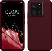 kwmobile telefoonhoesje geschikt voor Xiaomi 13T / 13T Pro - Hoesje met siliconen coating - Smartphone case in bordeaux-violet